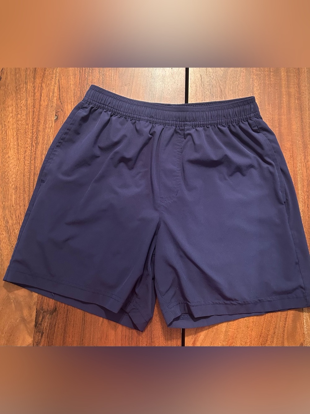 chubbies Navy Waistband Swim/Active Shorts with gators liner size small 7 inch